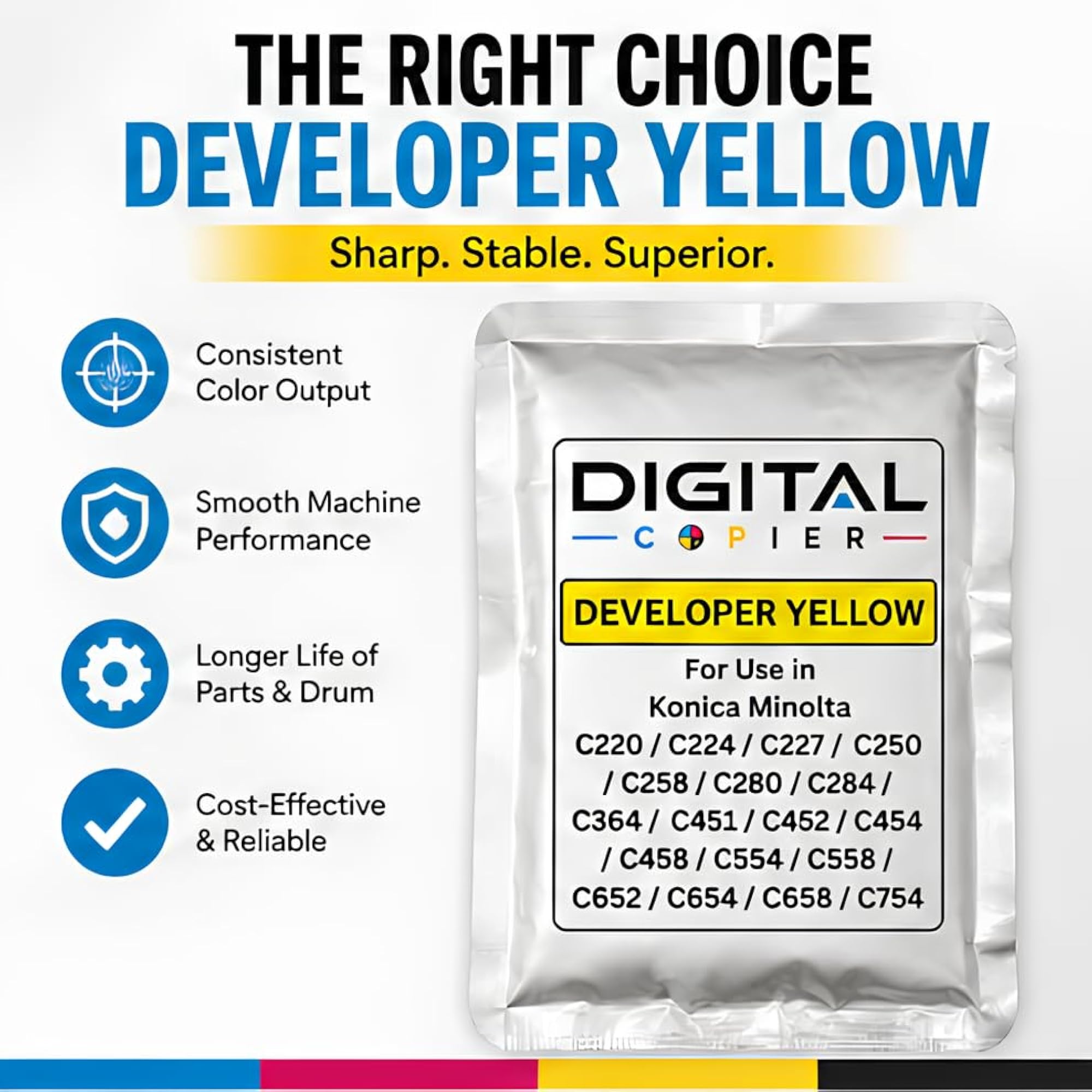 Compatible for Konica Minolta Bizhub Yellow Developer Powder